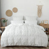 High-Quality Furball Double Bed Duvet Cover Set - Tufted King Size Bedding Set with Pillow Case - Himpall